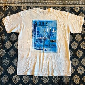 🔴Souvenir White “Surf Life” Graphic T-Shirt